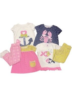 J. Khaki Girls 2T 4 Outfit Bundle Nautical Mix & Match Set 6 Pieces